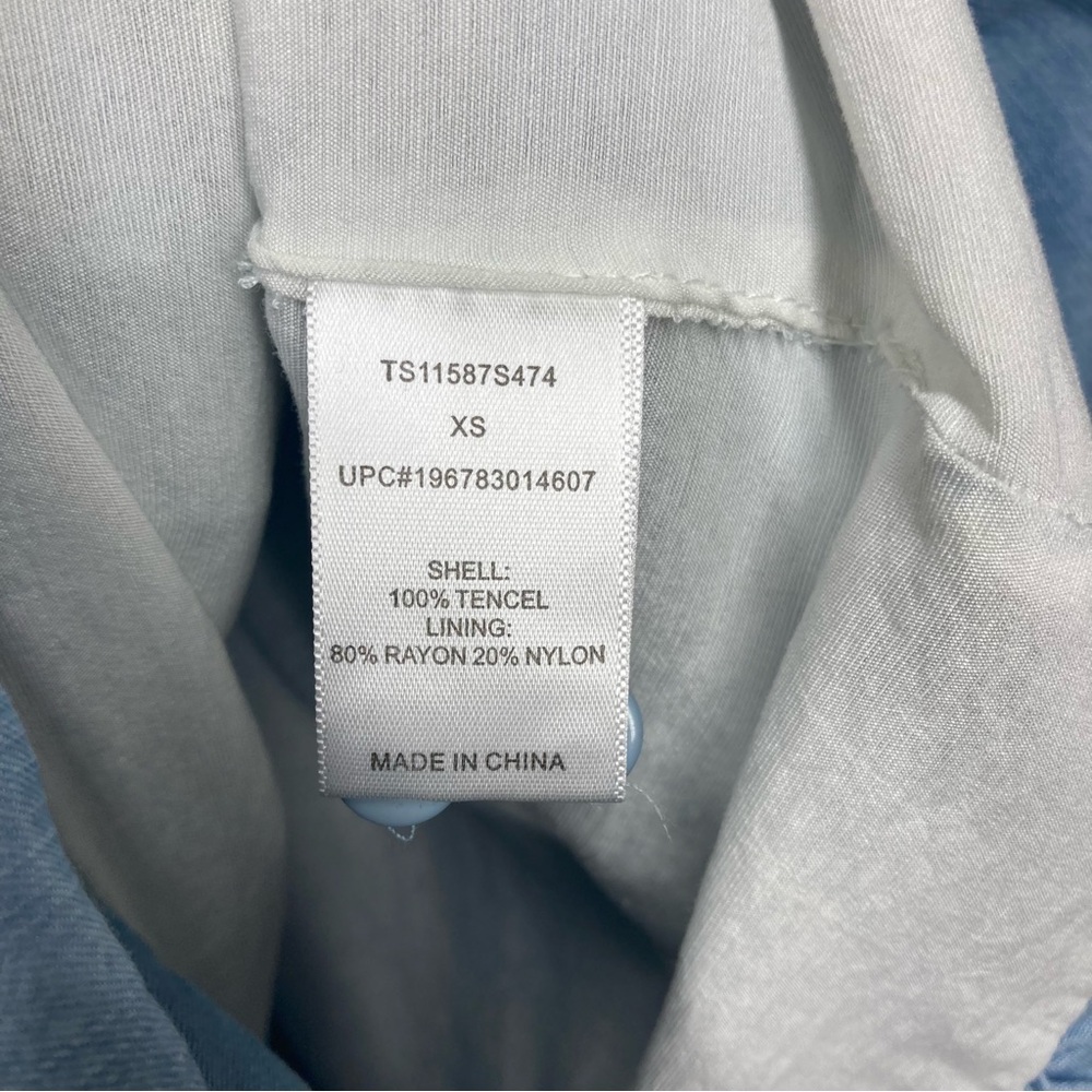 Tart Collections Kara Dress Open Air Blues XS Tencel Rayon Baloon Short Sleeves - Picture 15 of 16